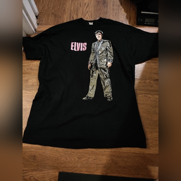 Screen Stars Other - Vintage 80s Elvis Presley Gold Suit Black T-shirt Single Stitch Mens 3XL Glitter